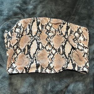 Women’s snake skin tube top